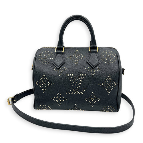 Speedy Bandouliere Studded Monogram Constellation Top Handle Bag in Calfskin, Gold hardware