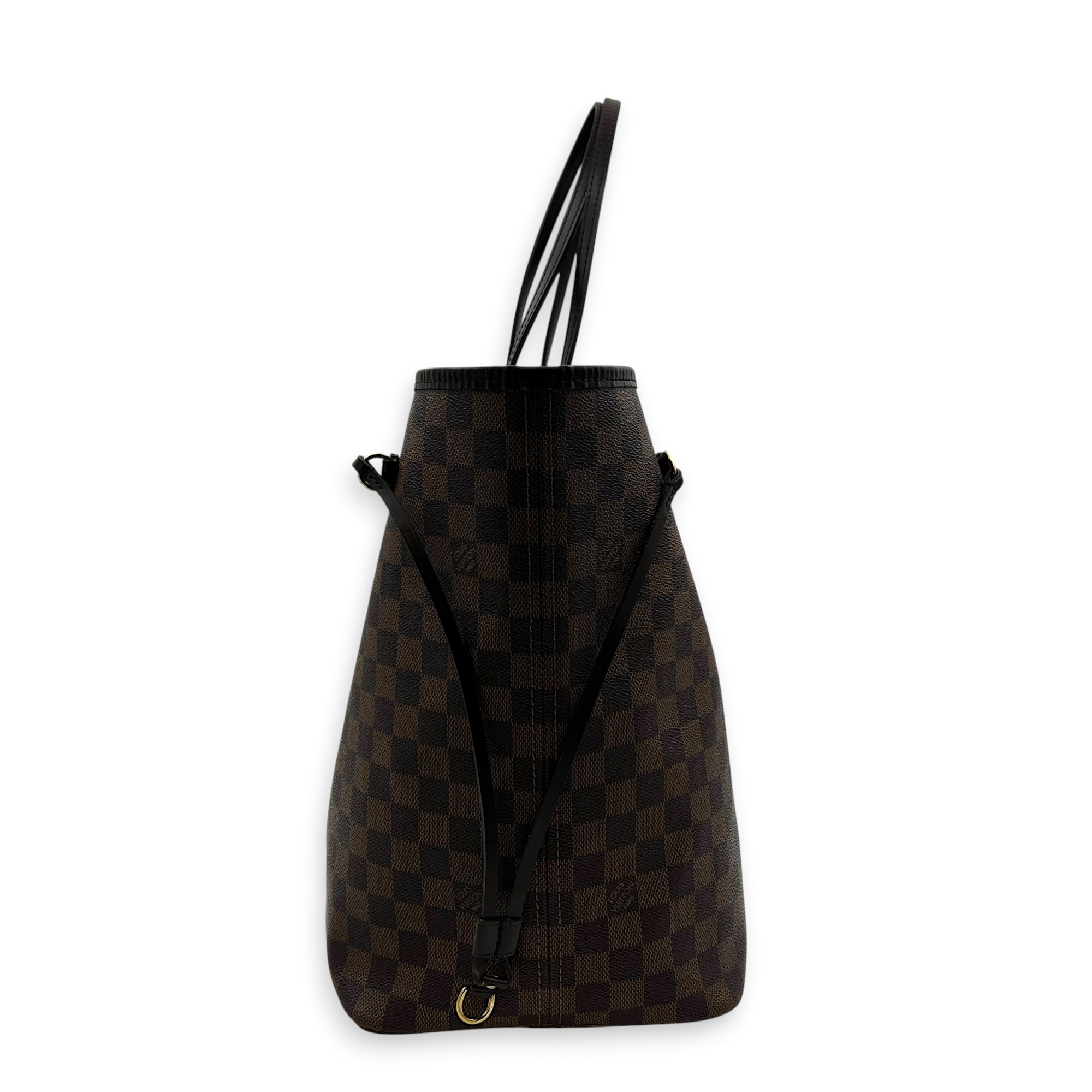 Neverfull GM Brown Tote Bag in Coated Canvas, Gold hardware