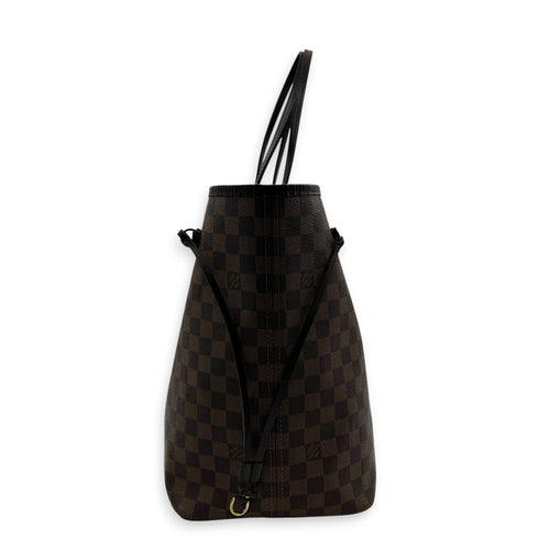 Neverfull GM Brown Tote Bag in Coated Canvas, Gold hardware