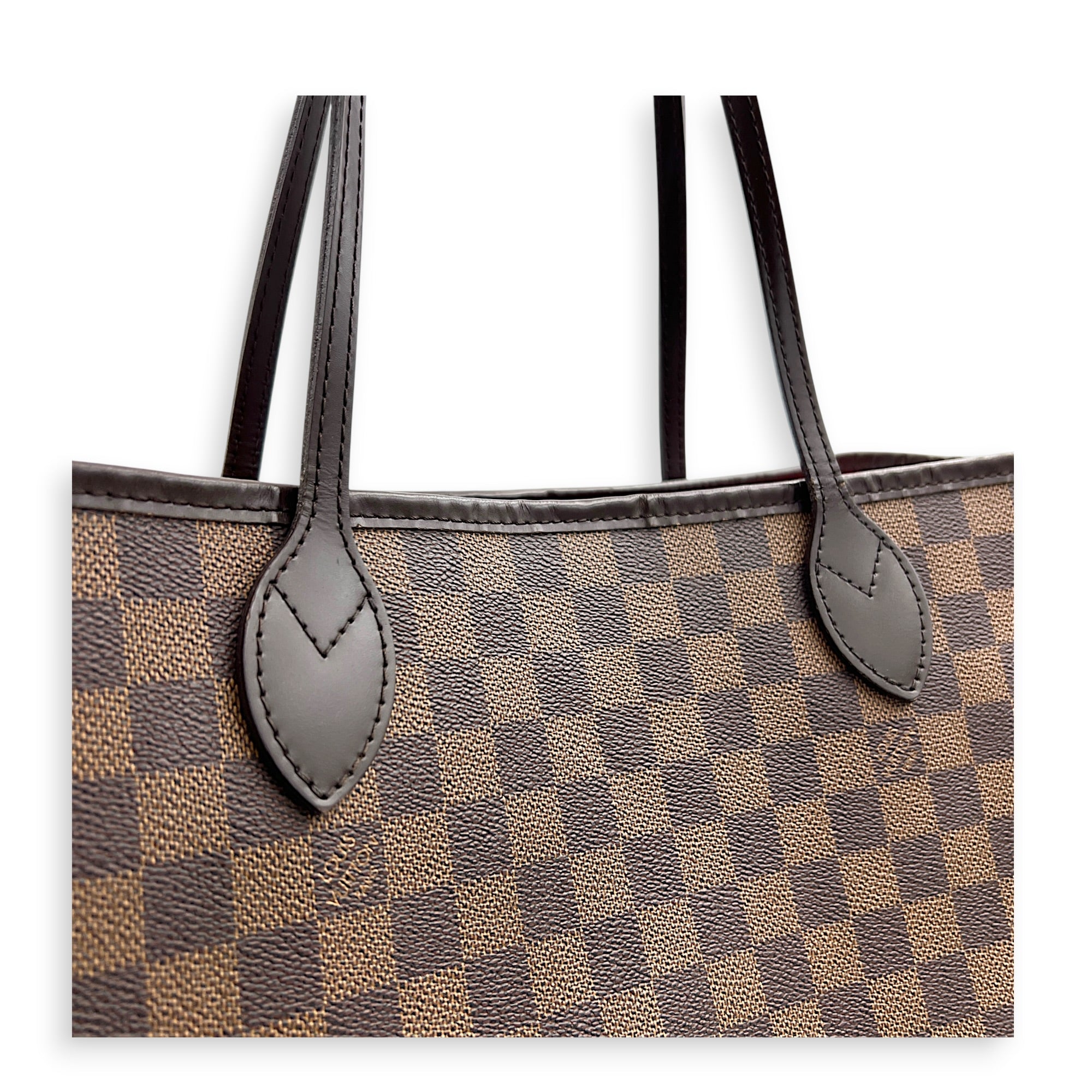 Neverfull GM Brown Tote Bag in Coated Canvas, Gold hardware