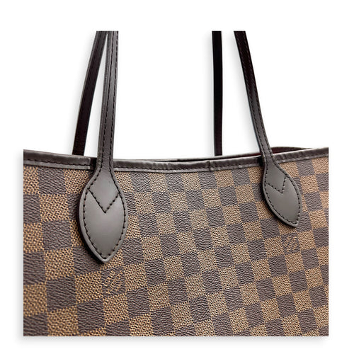 Neverfull GM Brown Tote Bag in Coated Canvas, Gold hardware