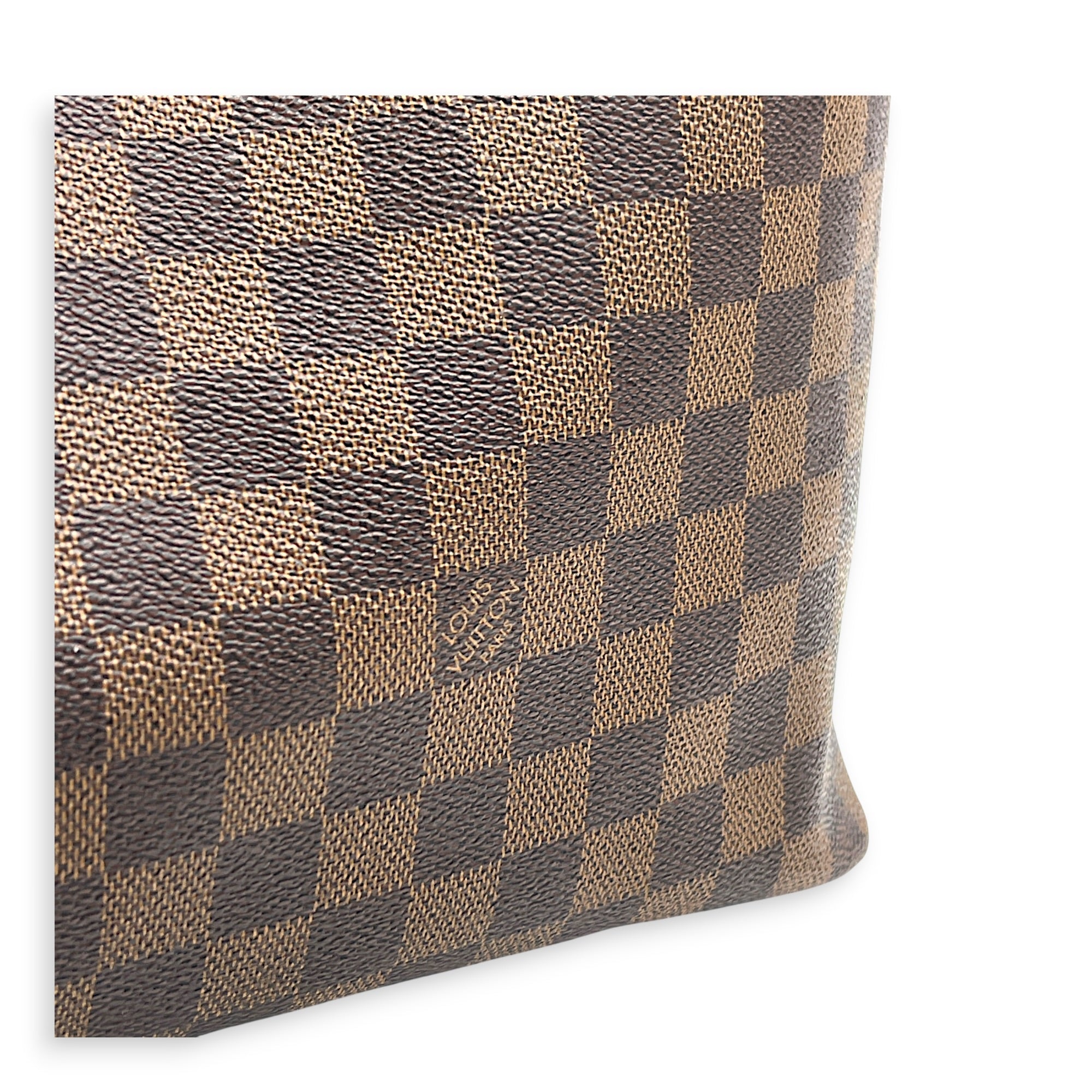 Neverfull GM Brown Tote Bag in Coated Canvas, Gold hardware