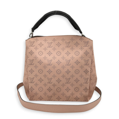 Mahina Babylon Shoulder Bag Pink in Calfskin, Silver hardware