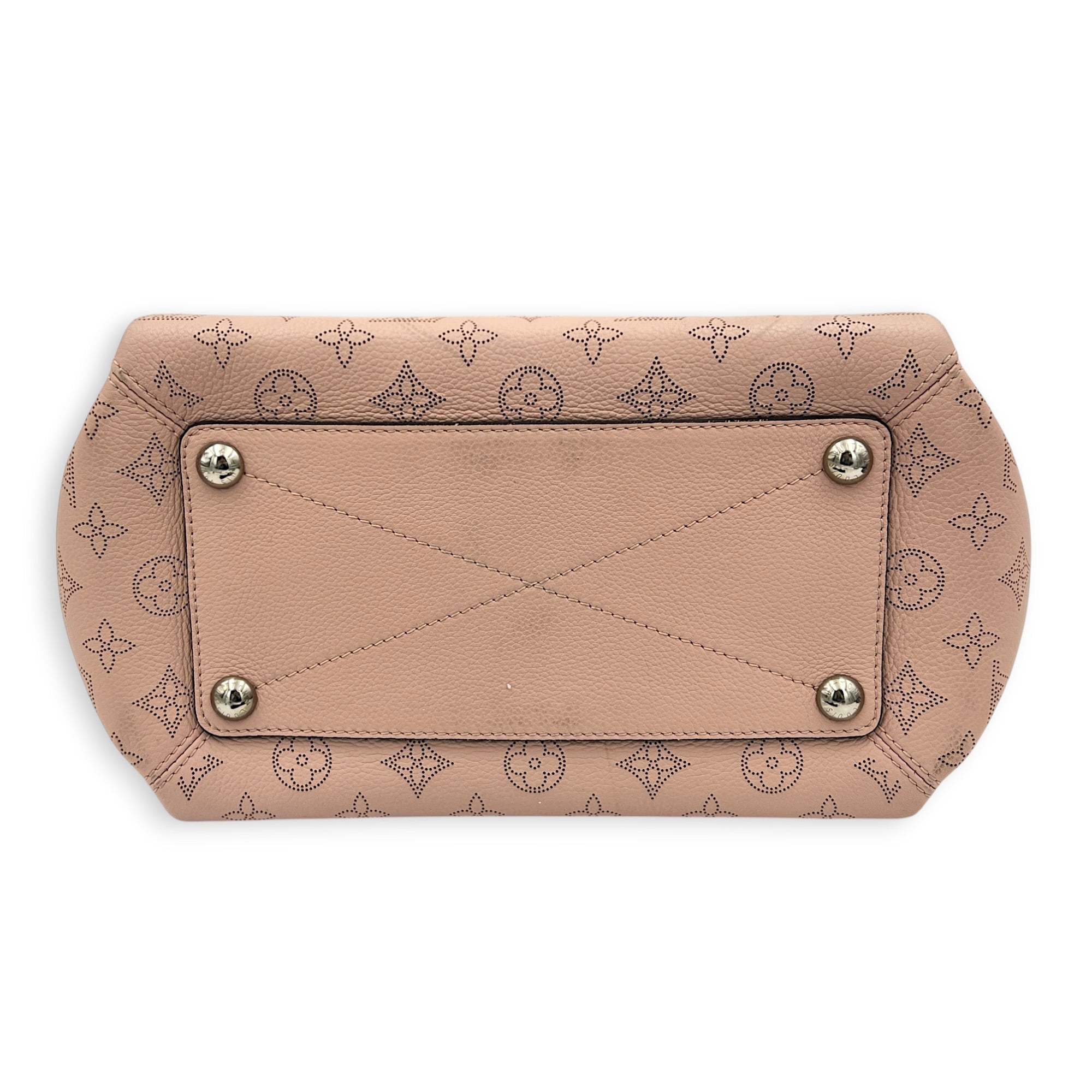 Mahina Babylon Shoulder Bag Pink in Calfskin, Silver hardware