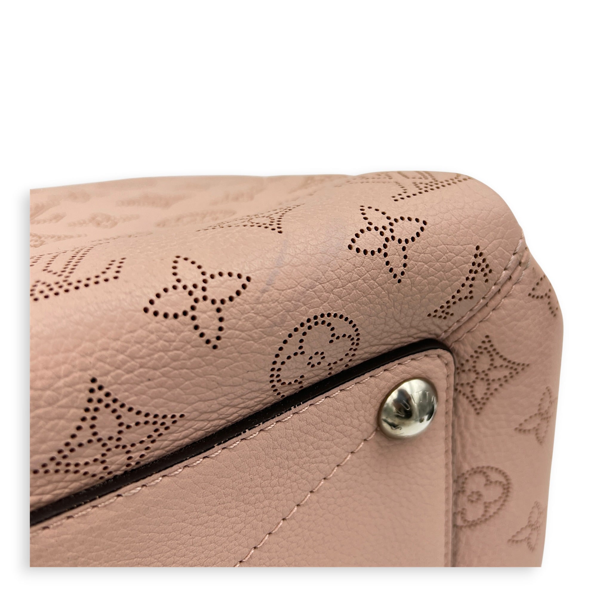 Mahina Babylon Shoulder Bag Pink in Calfskin, Silver hardware