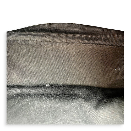 Niki Medium Black Shoulder Bag in Calfskin, Silver hardware
