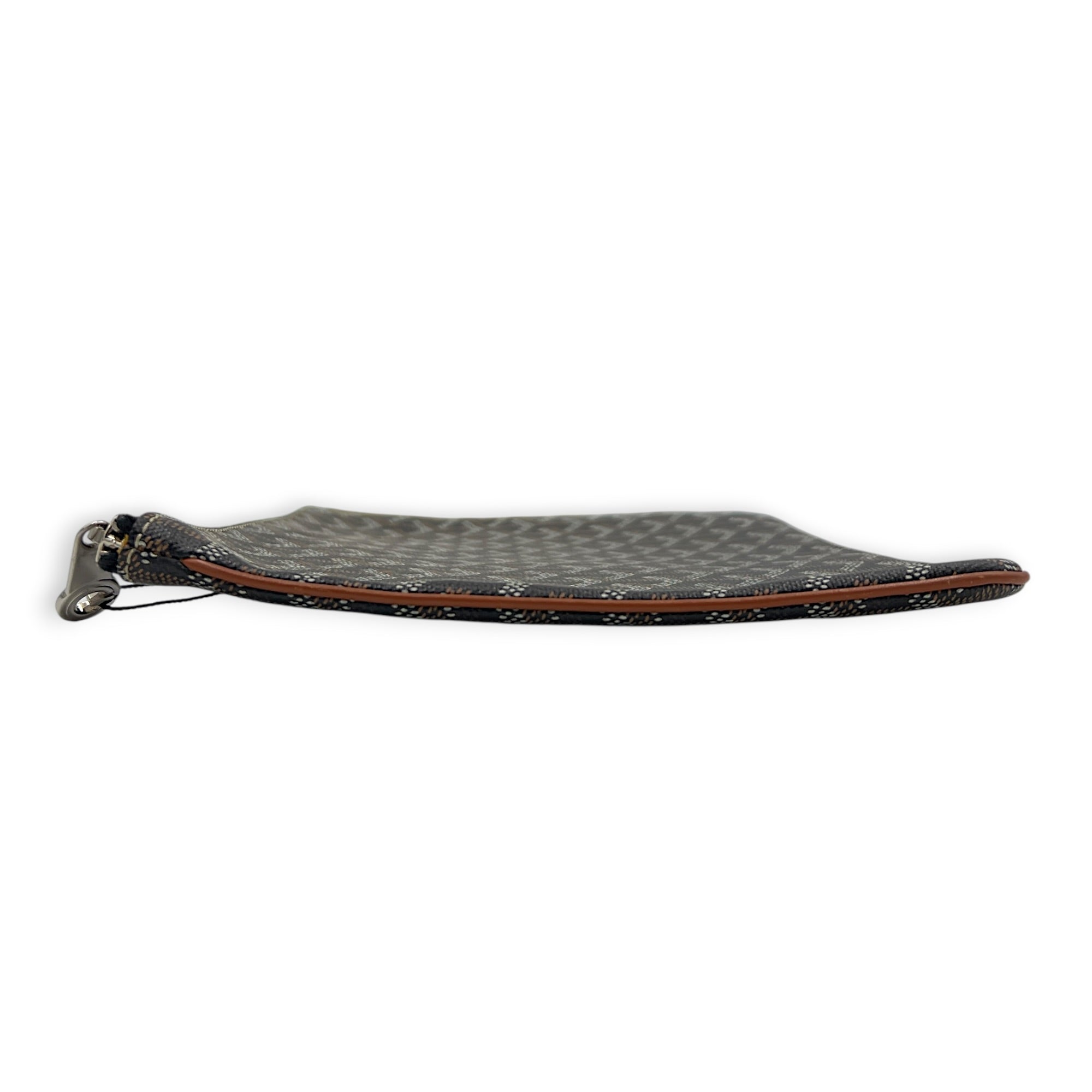 Senat Pouch Black in Coated Canvas, Silver hardware