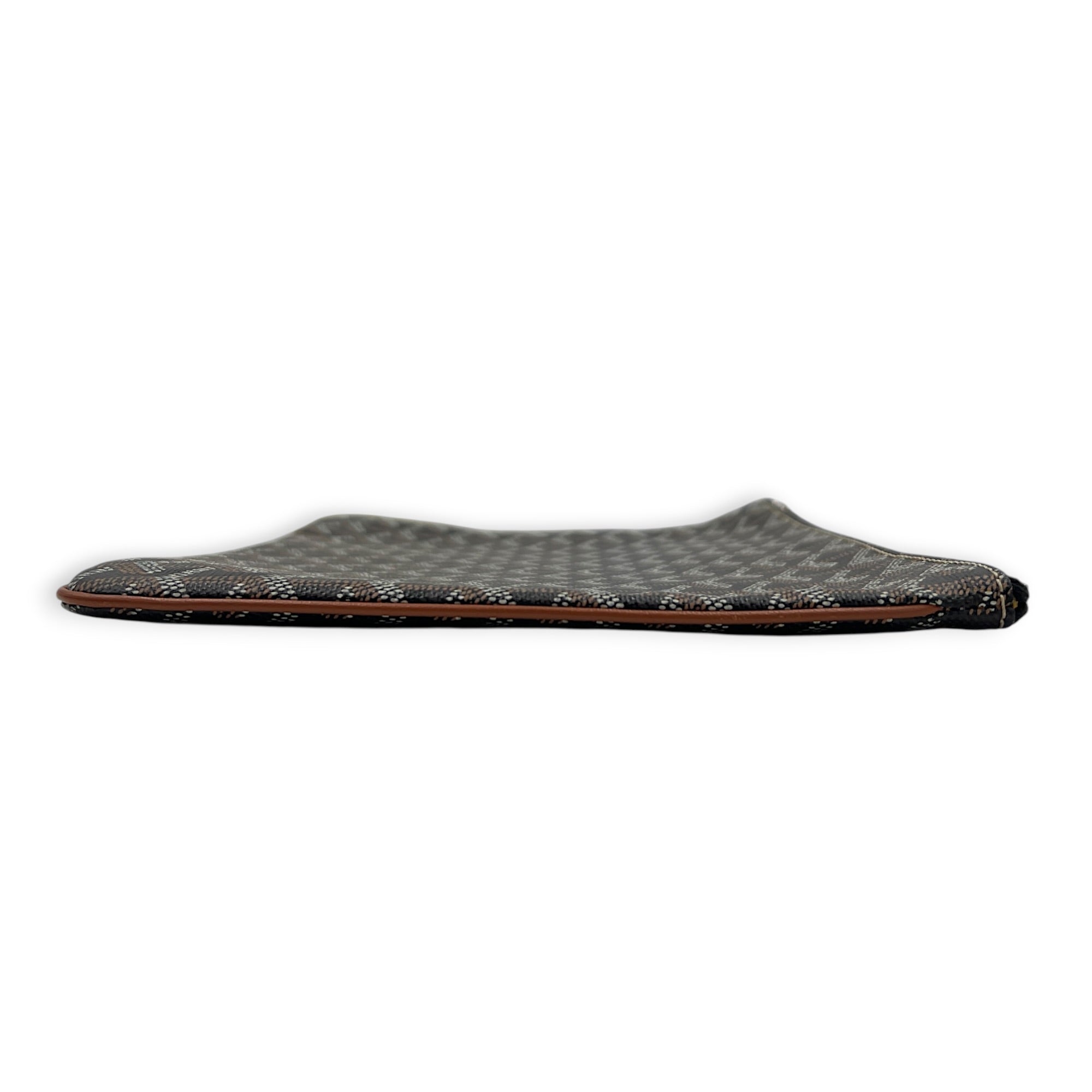 Senat Pouch Black in Coated Canvas, Silver hardware