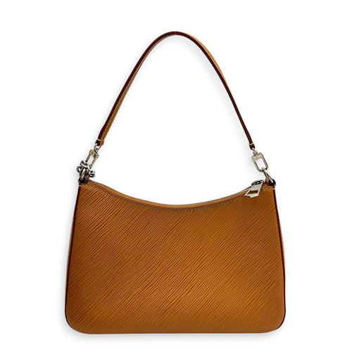 Marelle NM Shoulder Bag Brown in Epi Leather, Gold hardware