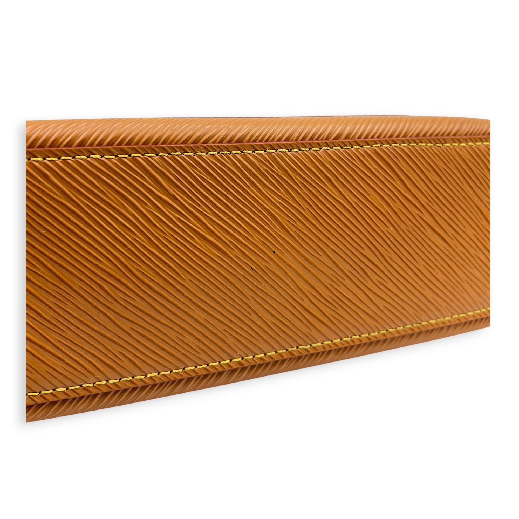 Marelle NM Shoulder Bag Brown in Epi Leather, Gold hardware