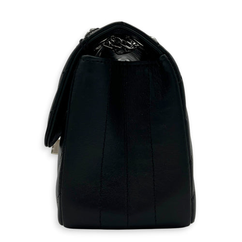 2.55 Shoulder Bag Black in Calfskin, Silver hardware