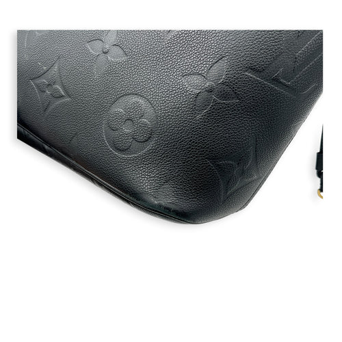 Neverfull MM Black Tote Bag in Empreinte Leather, Gold hardware