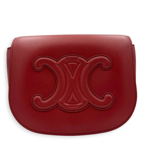 Folco Cuir Shoulder Bag Pink in Calfskin, Gold hardware