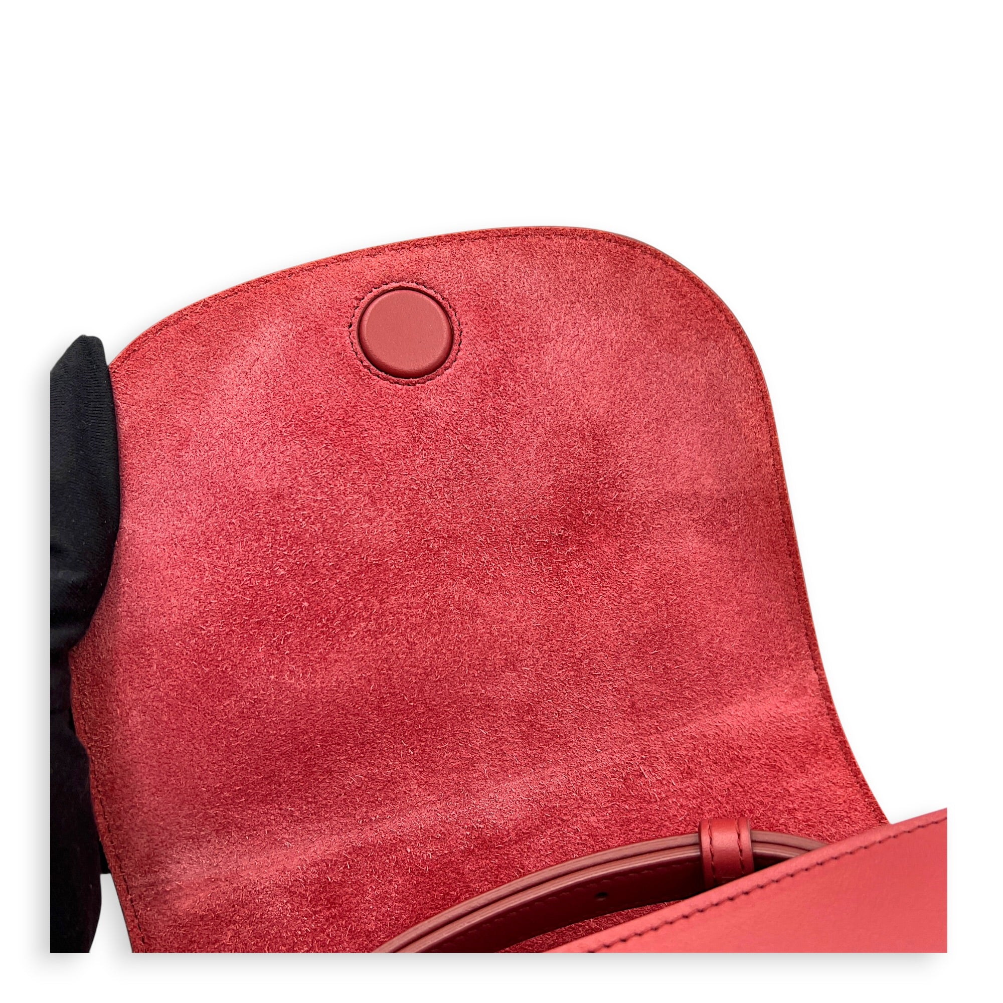 Folco Cuir Shoulder Bag Pink in Calfskin, Gold hardware