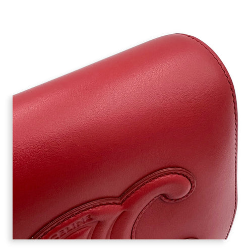 Folco Cuir Shoulder Bag Pink in Calfskin, Gold hardware