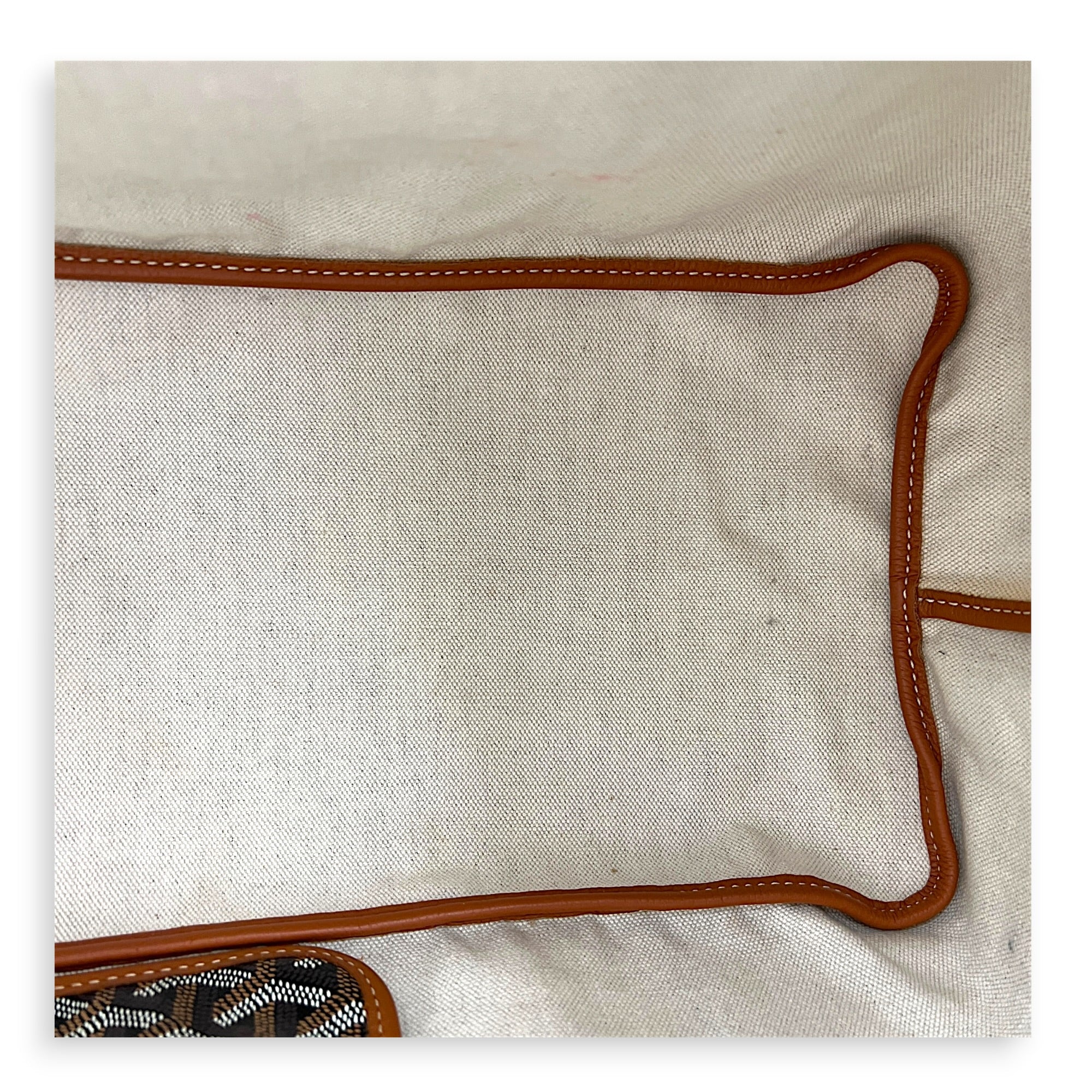 Saint Louis Tote Bag PM Brown in Coated Canvas, Silver hardware