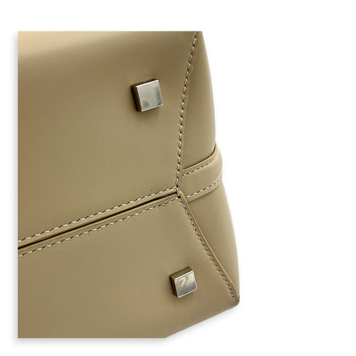 Le 37 Top Handle Bag Beige in Calfskin, Silver hardware