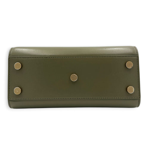 Sac de Jour Top Handle Bag Green in Calfskin, Gold hardware