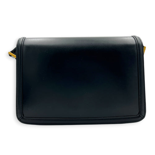 Solferino Shoulder Bag Black in Calfskin, Gold hardware