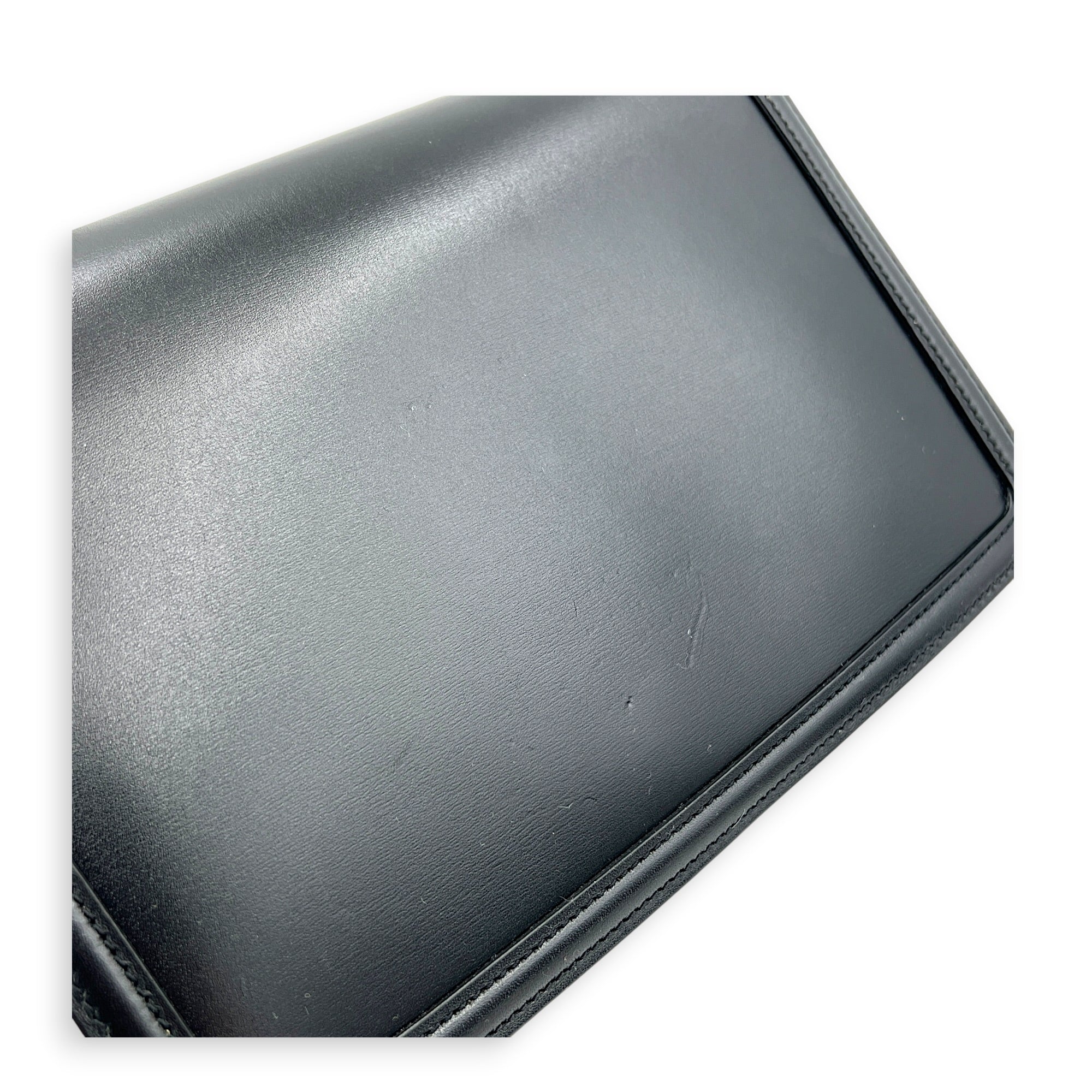 Solferino Shoulder Bag Black in Calfskin, Gold hardware