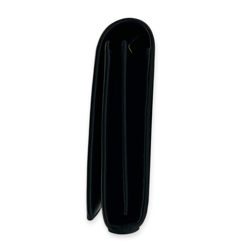 Cassandra Black Wallet On Chain in Calfskin, Mixed hardware