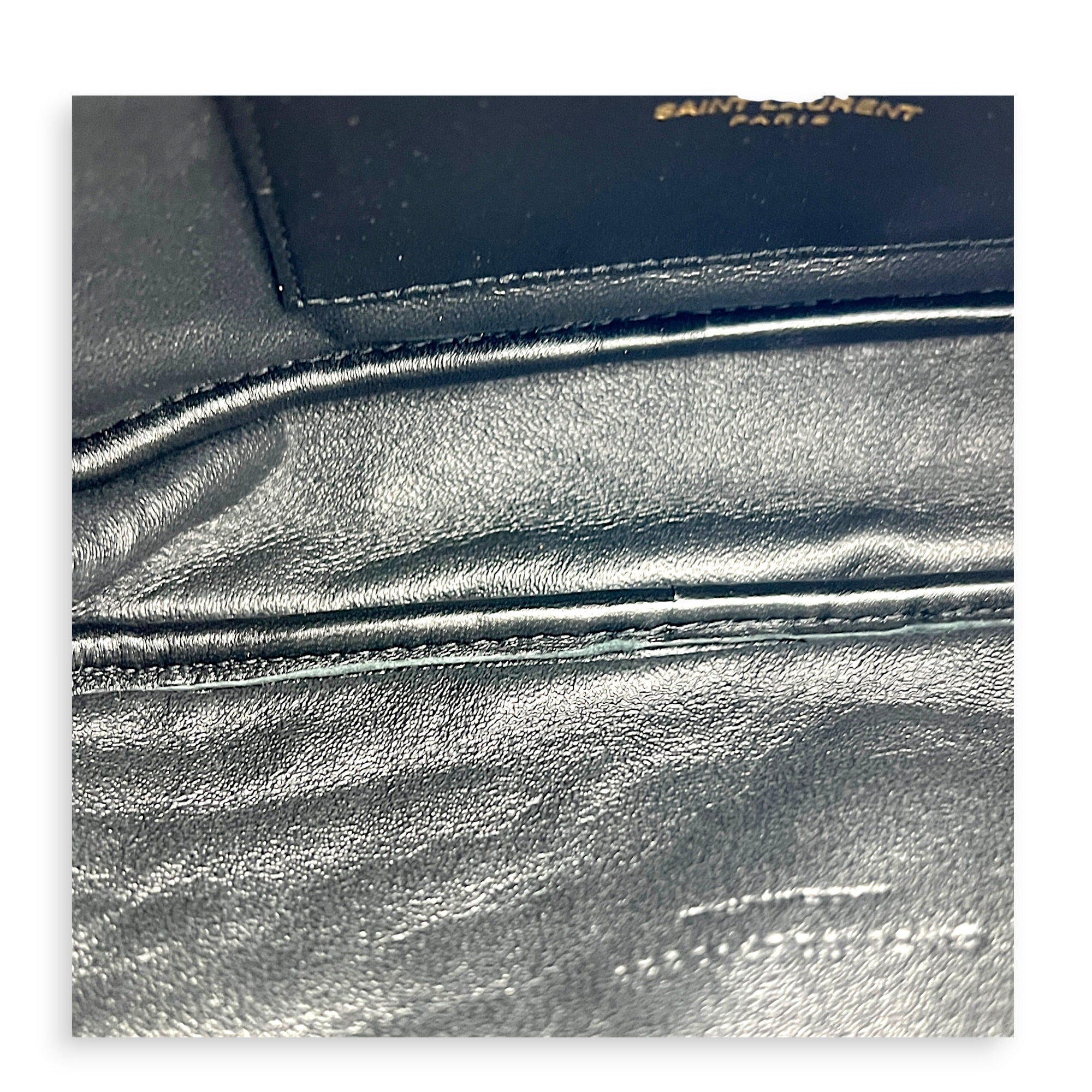 Lou Camera Black Shoulder Bag in Calfskin, Gold hardware