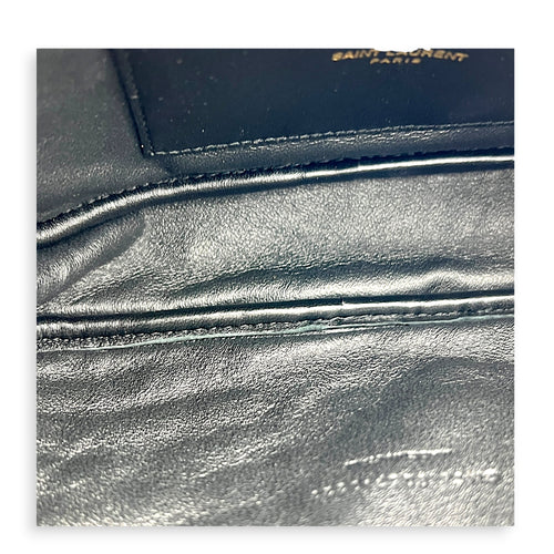 Lou Camera Black Shoulder Bag in Calfskin, Gold hardware