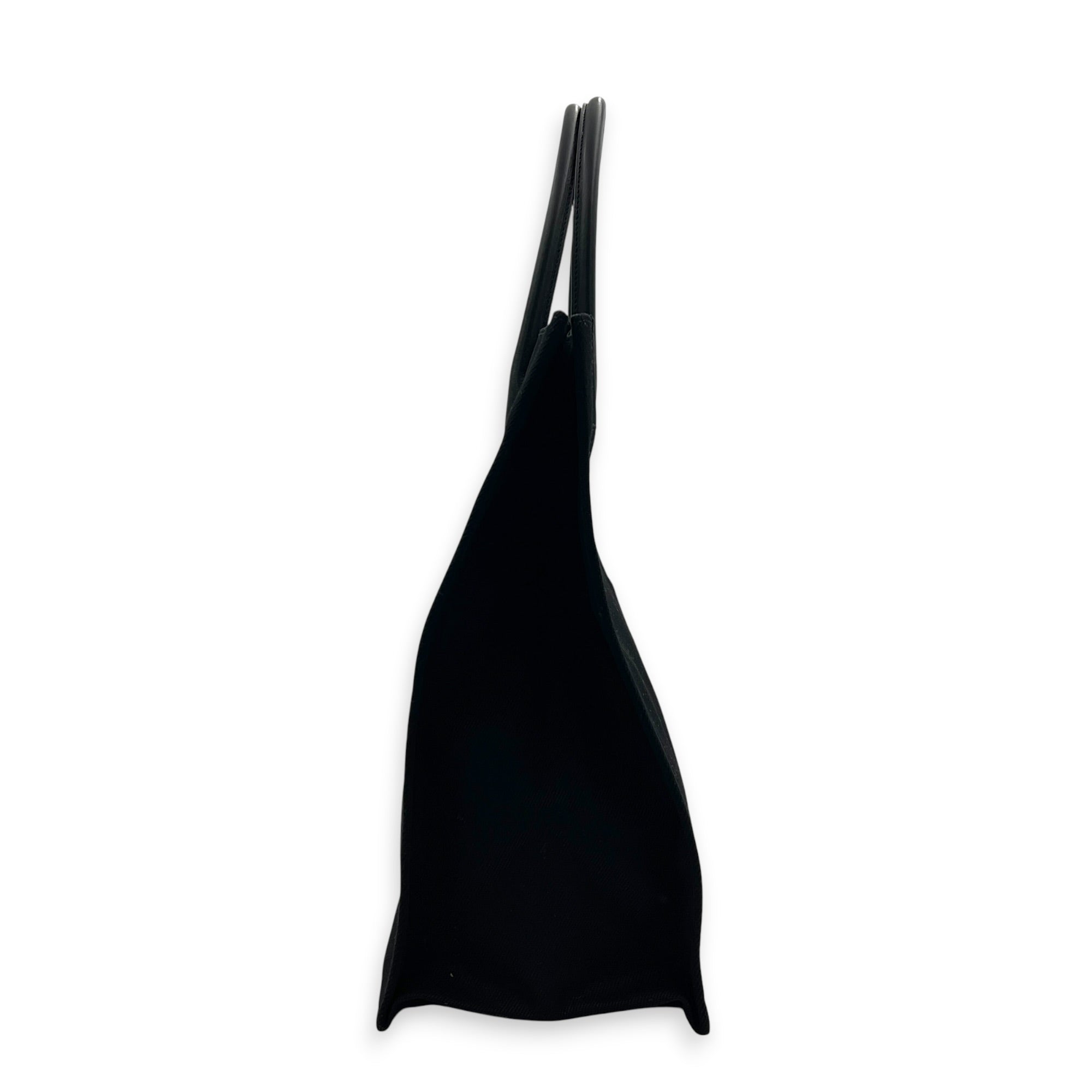 Rive Gauche  Tote Bag Black in Canvas, Palladium hardware