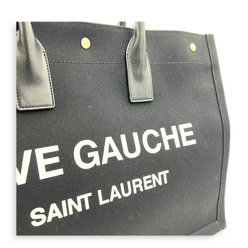 Rive Gauche  Tote Bag Black in Canvas, Palladium hardware