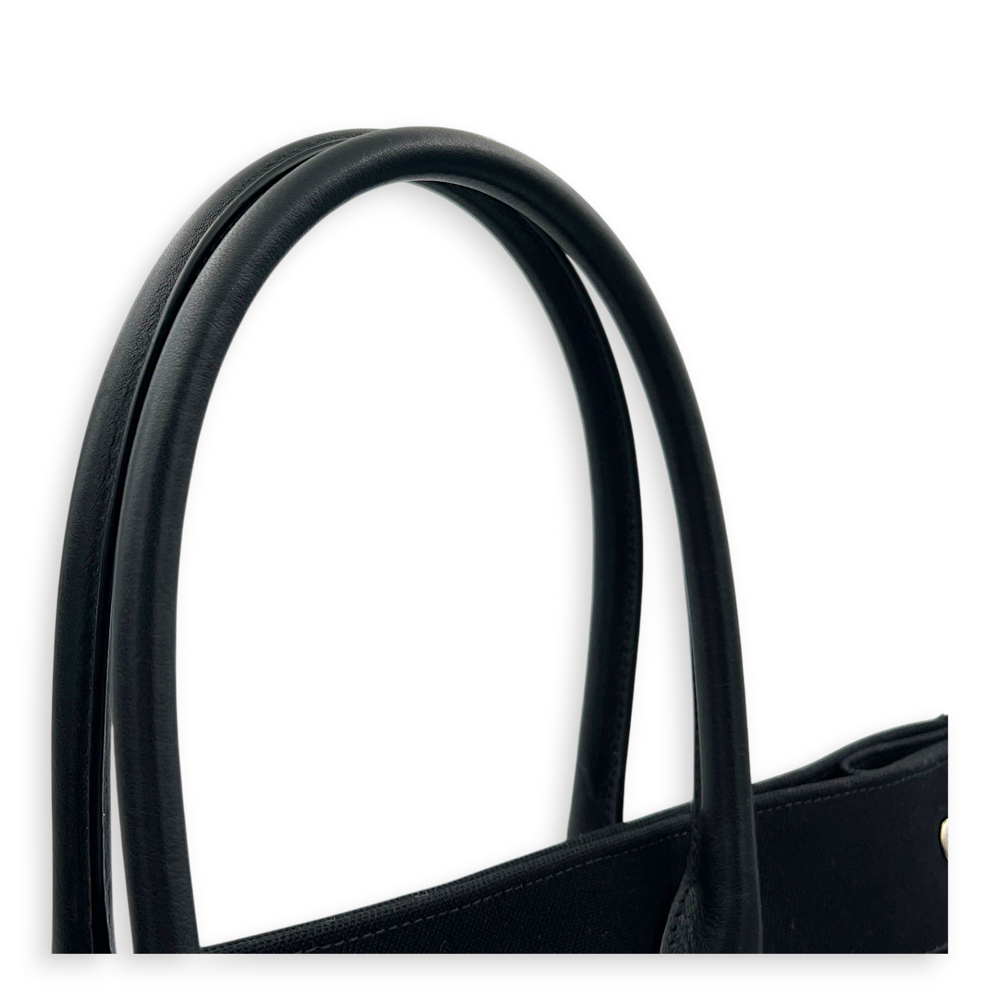Rive Gauche  Tote Bag Black in Canvas, Palladium hardware