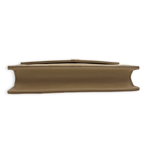 Cassandre Wallet On Chain Beige in Calfskin, Gold hardware