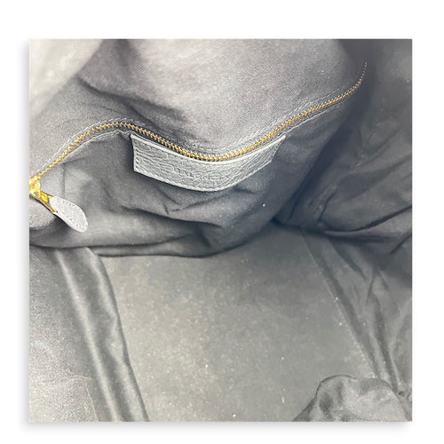 Motorcycle Convertible Grey Backpack in Calfskin, Gold hardware