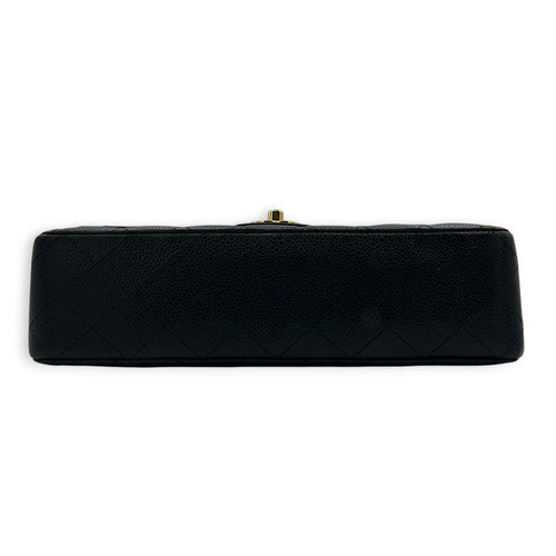 Classic Shoulder Bag Black in Caviar Leather, Gold hardware