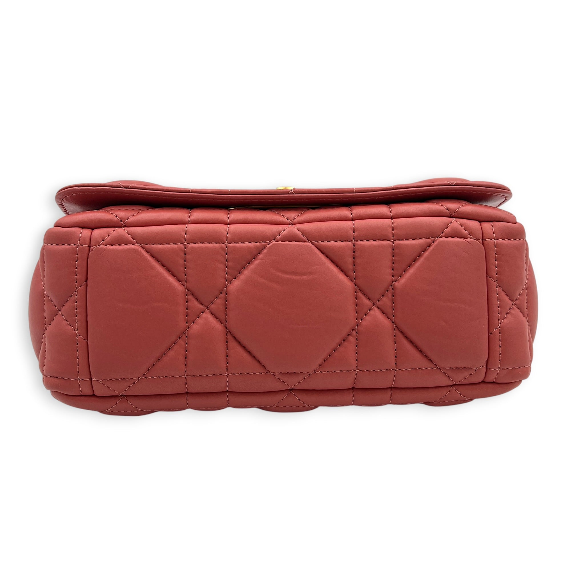 Caro Shoulder Bag Pink in Calfskin, Gold hardware