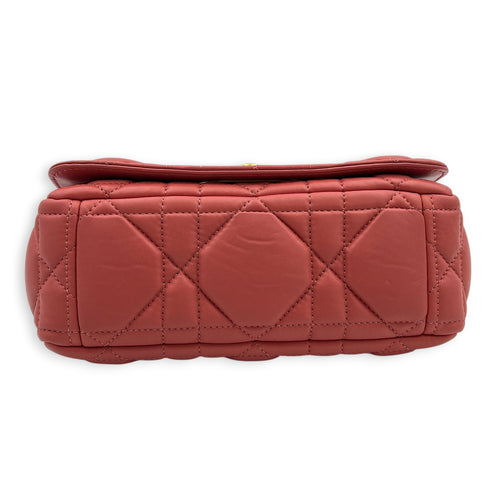 Caro Shoulder Bag Pink in Calfskin, Gold hardware