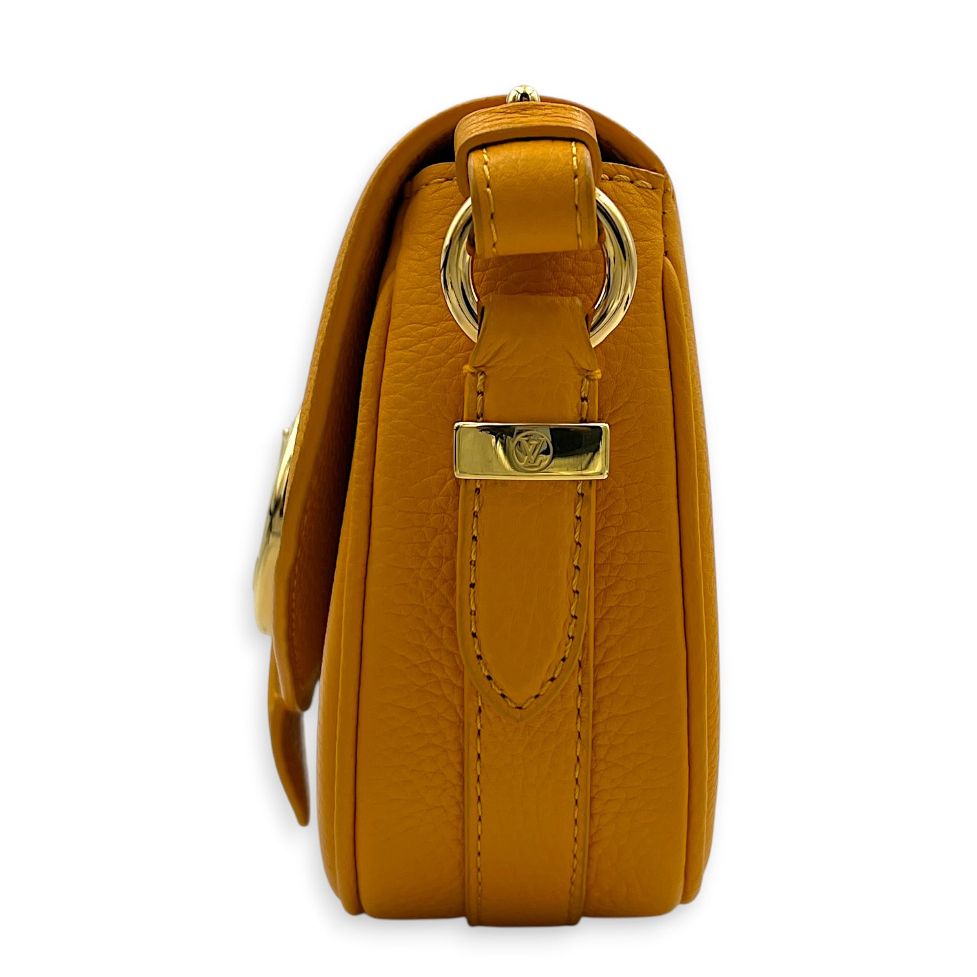 Pont Neuf 9 Shoulder Bag Yellow in Calfskin, Gold hardware