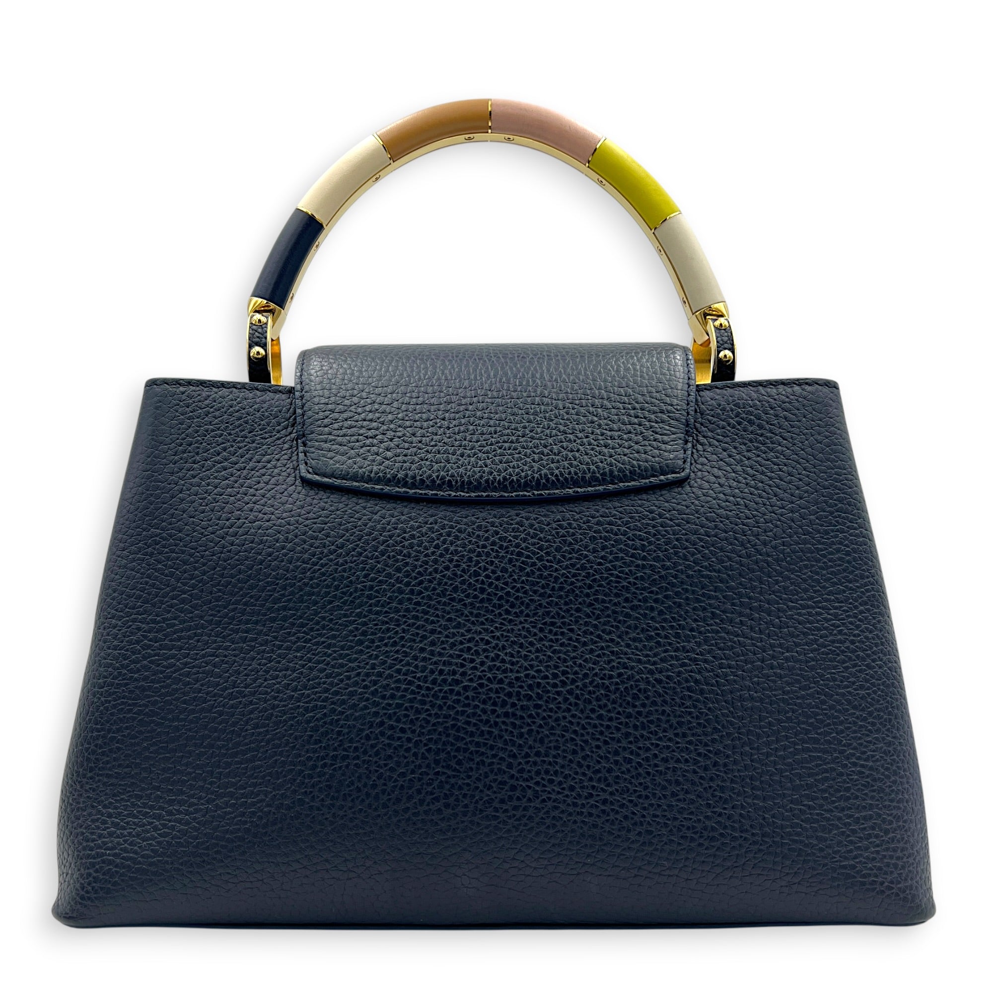 Capucines MM Kintsugi Top Handle Bag in Calfskin, Gold hardware