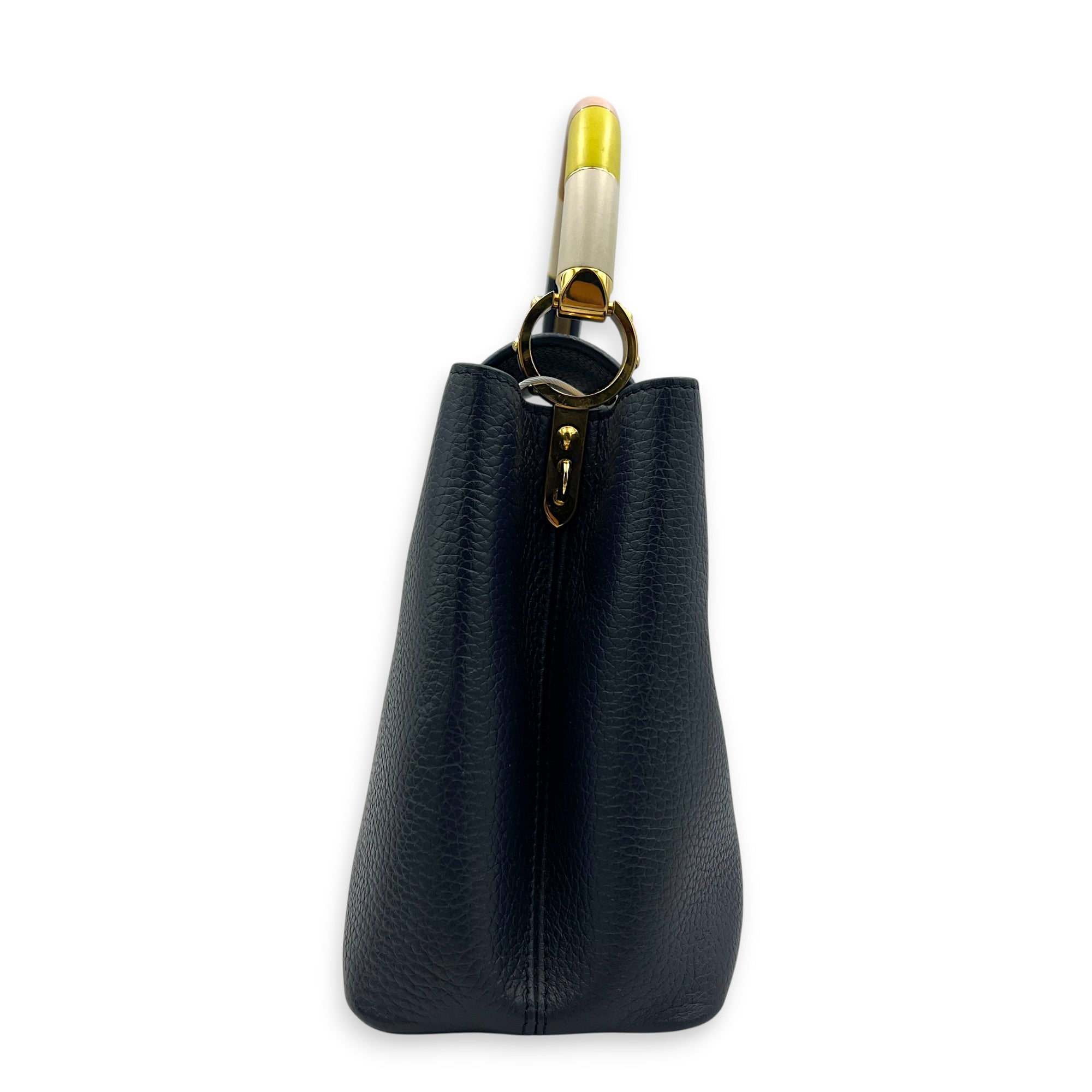 Capucines MM Kintsugi Top Handle Bag in Calfskin, Gold hardware
