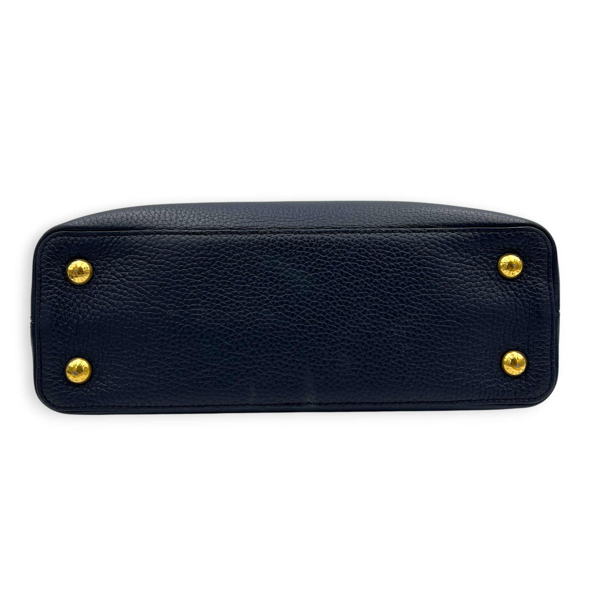Capucines MM Kintsugi Top Handle Bag in Calfskin, Gold hardware