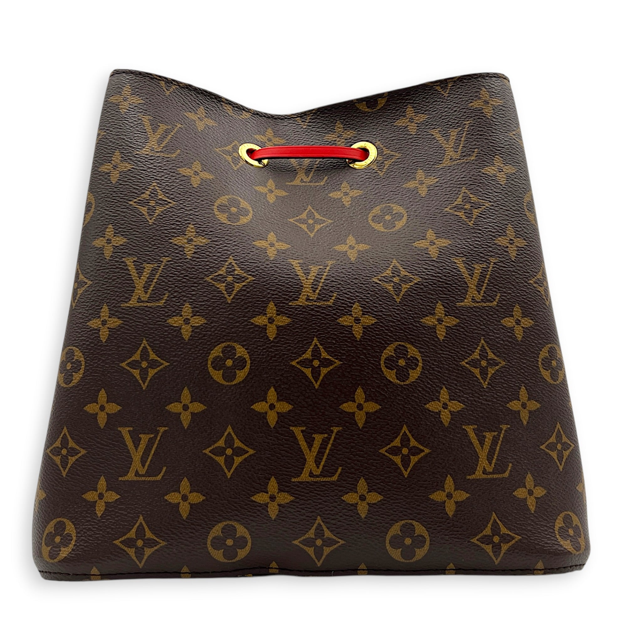 NeoNoe Bucket Bag Brown in Monogram Coated Canvas, Gold hardware