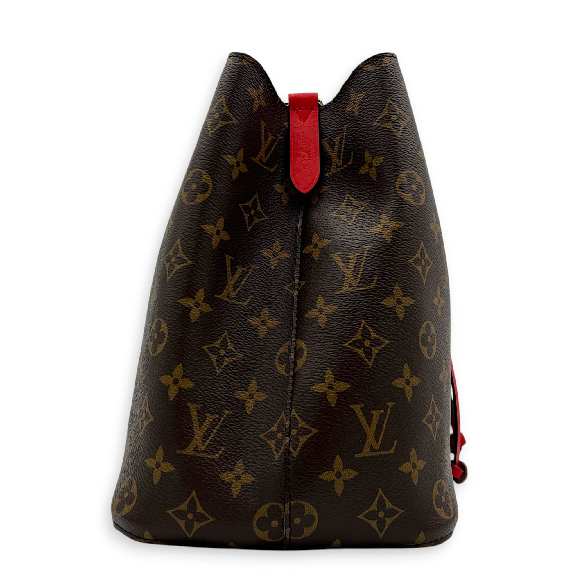 NeoNoe Bucket Bag Brown in Monogram Coated Canvas, Gold hardware