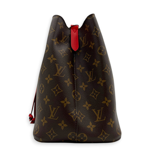 NeoNoe Bucket Bag Brown in Monogram Coated Canvas, Gold hardware