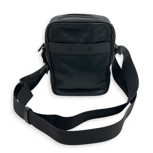 Danube Shoulder Bag Black in Calfskin, Black hardware