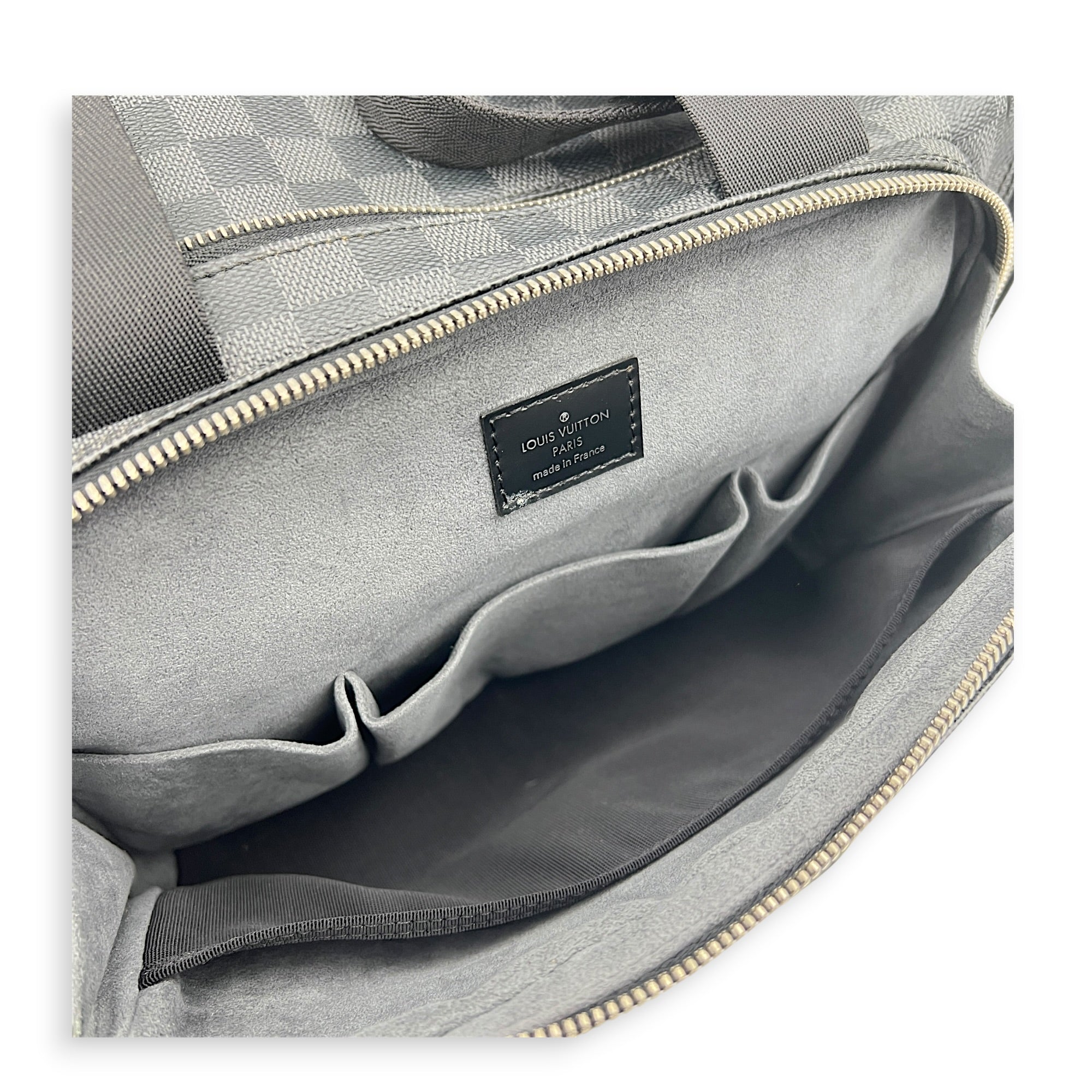 ICare Top Handle Bag Black in Coated Canvas, Silver hardware