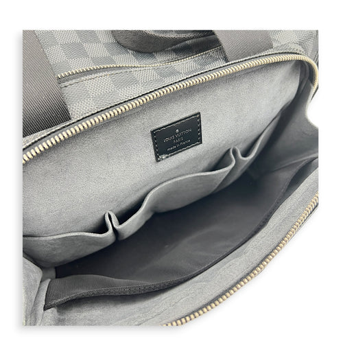 ICare Top Handle Bag Black in Coated Canvas, Silver hardware