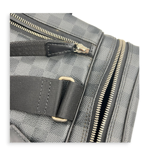 ICare Top Handle Bag Black in Coated Canvas, Silver hardware
