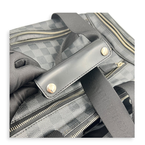 ICare Top Handle Bag Black in Coated Canvas, Silver hardware