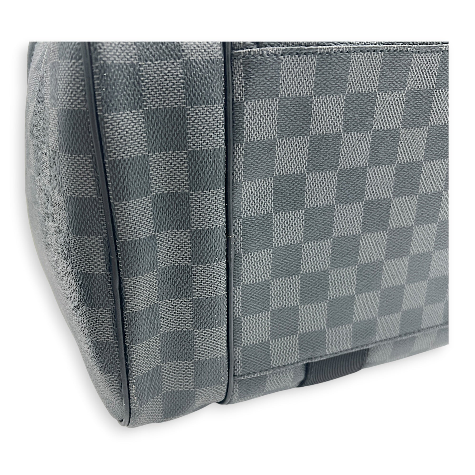 ICare Top Handle Bag Black in Coated Canvas, Silver hardware