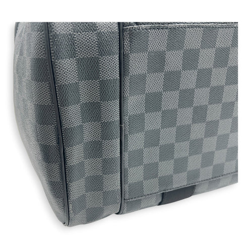 ICare Top Handle Bag Black in Coated Canvas, Silver hardware