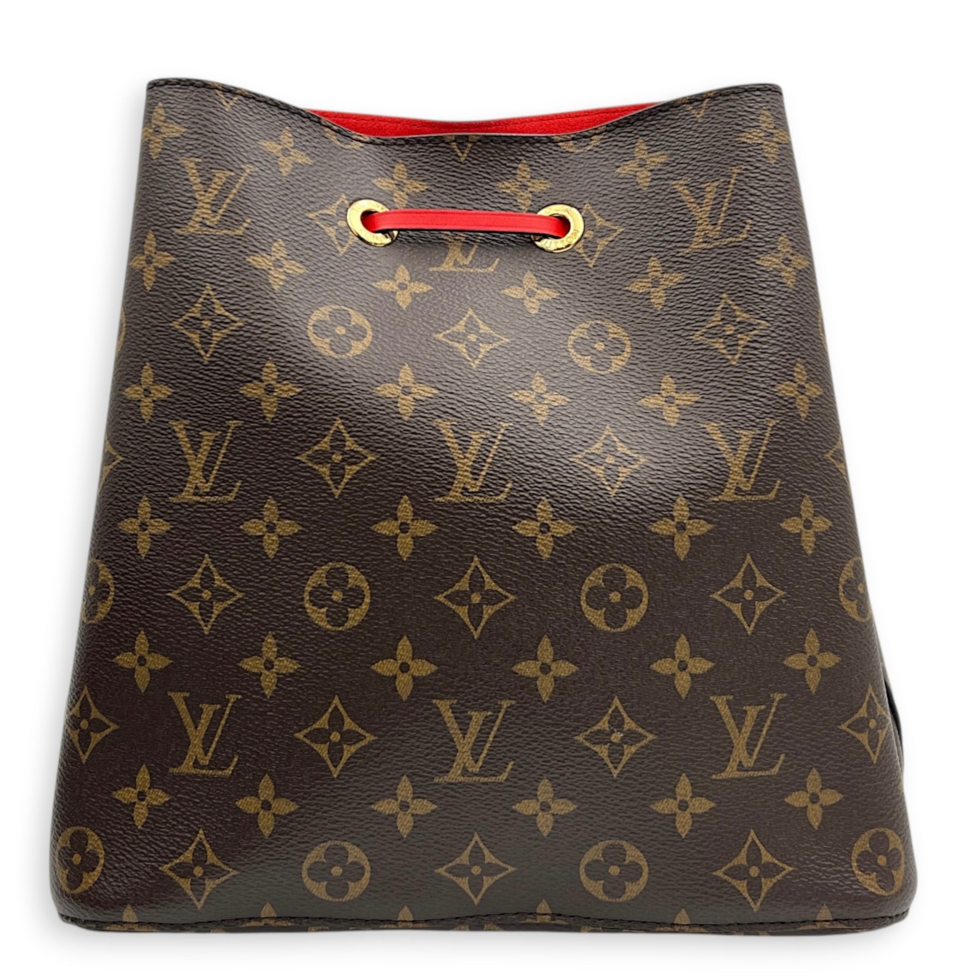 NeoNoe Bucket Bag Brown in Monogram Coated Canvas, Gold hardware